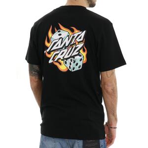 T-SHIRT FLAMING DICE SANTA CRUZ - Mad Fashion | img vers.300x/